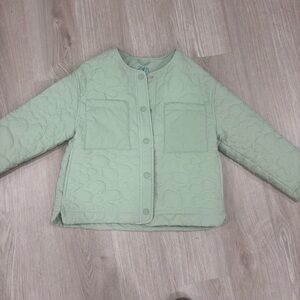Zara Kids Quilted Light Mint Green Jacket (Size 8-9)